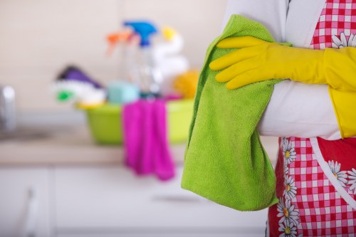 Worker reassessing safety during a cleaning operation